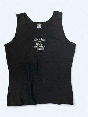 Hanes Black Rider's Rest Motel Graphic Tank